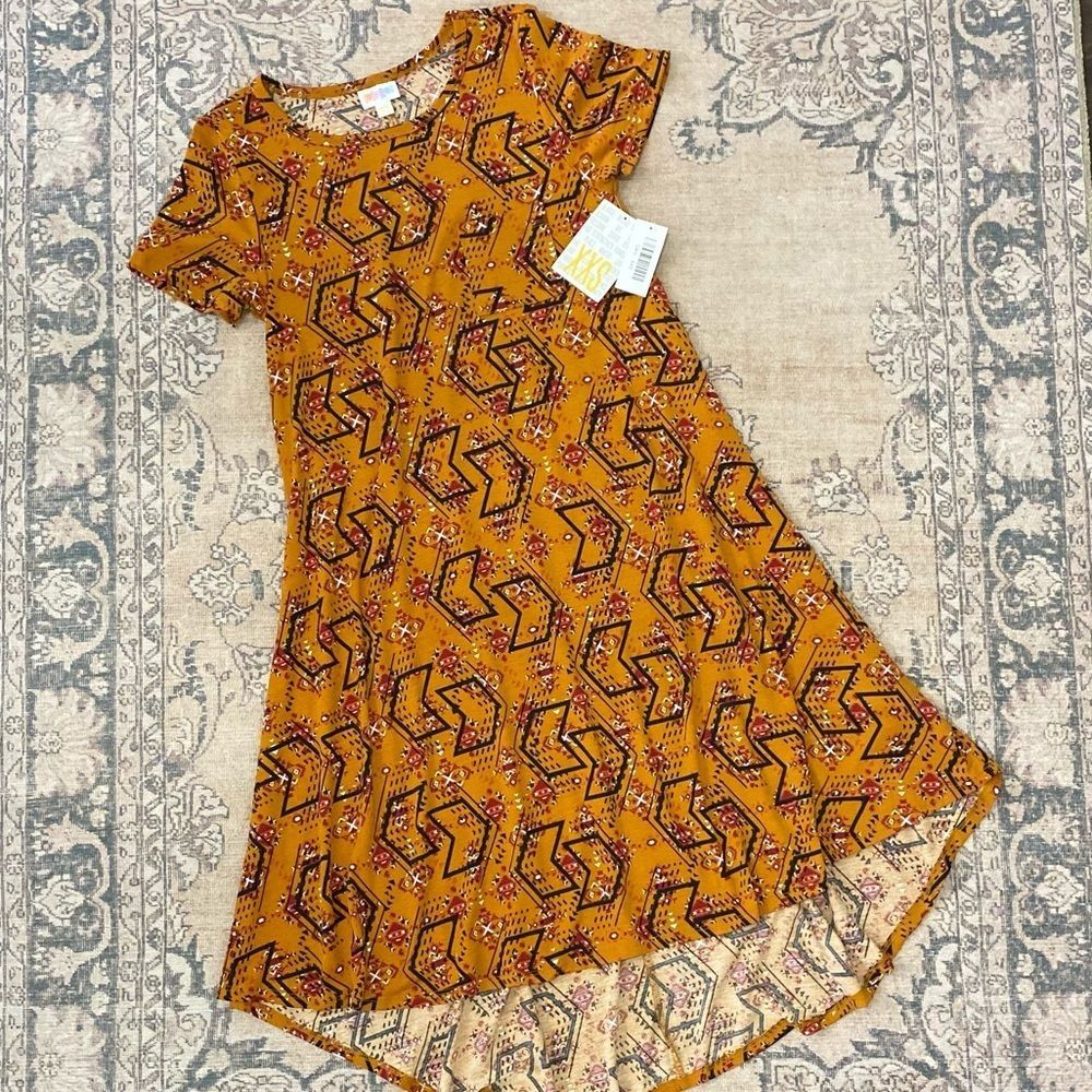 LuLaRoe Carly dress, XXS, NWT